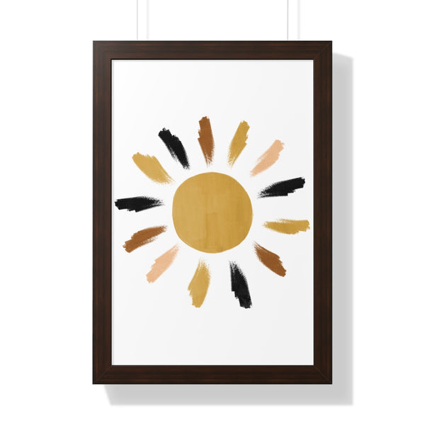 Modern Sunshine Framed Vertical Poster