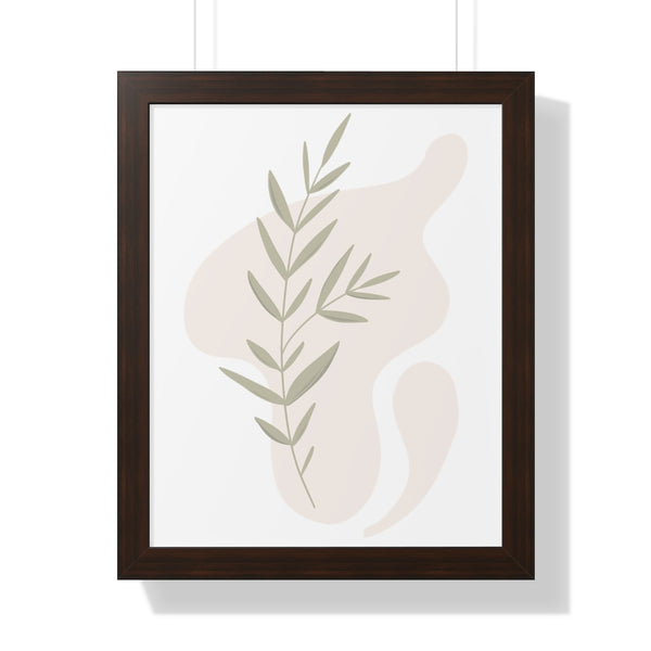Modern Plant B Framed Vertical Poster