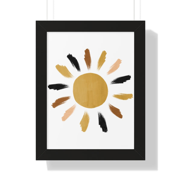 Modern Sunshine Framed Vertical Poster