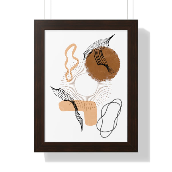 Modern Abstract Framed Vertical Poster