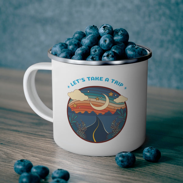 Camping Mug Gifts Travel Take a Trip Adventure Graphic Enamel Camping Mug Coffee Mug Tea Mug - Dakoda Goods & Co.