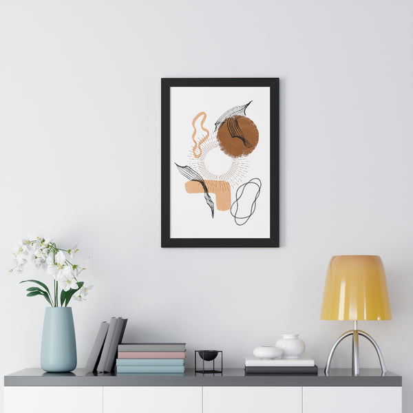 Modern Abstract Framed Vertical Poster