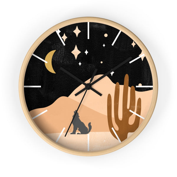 Wolf Mountain Night Wall Clock - Dakoda Goods & Co.