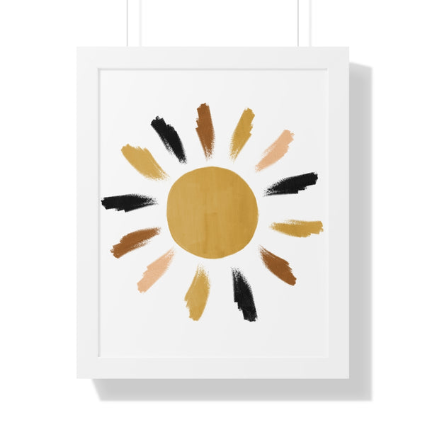 Modern Sunshine Framed Vertical Poster
