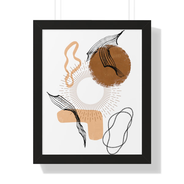 Modern Abstract Framed Vertical Poster