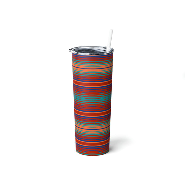 Travel Cup Gifts for Travel Drink-ware Skinny Steel Tumbler with Straw, 20oz