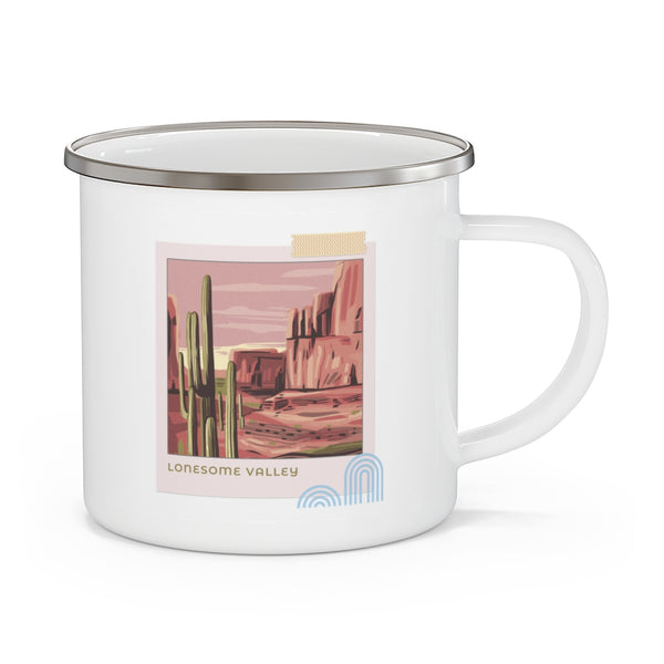 Lonesome Valley Camping Mug Midwest Gifts Travel Enamel Camping Mug Coffee Mug Tea Mug - Dakoda Goods & Co.