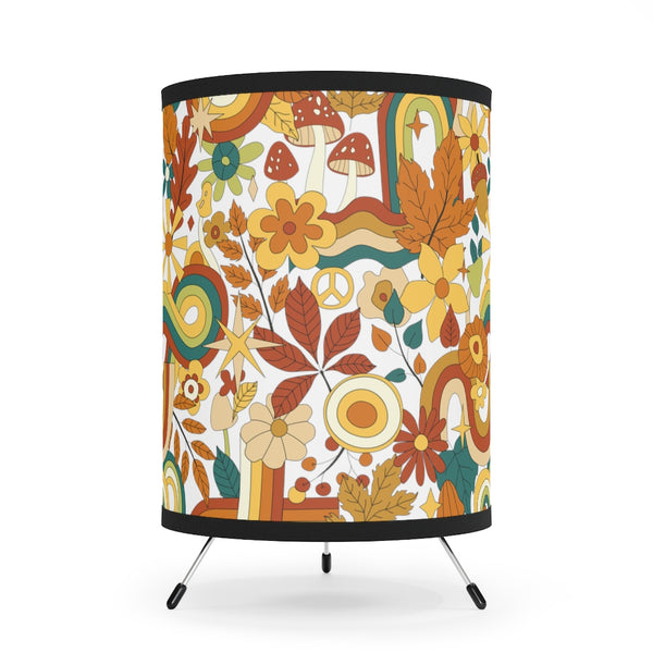 Groovy Retro Tripod Lamp with High-Res Printed Shade, US/CA plug