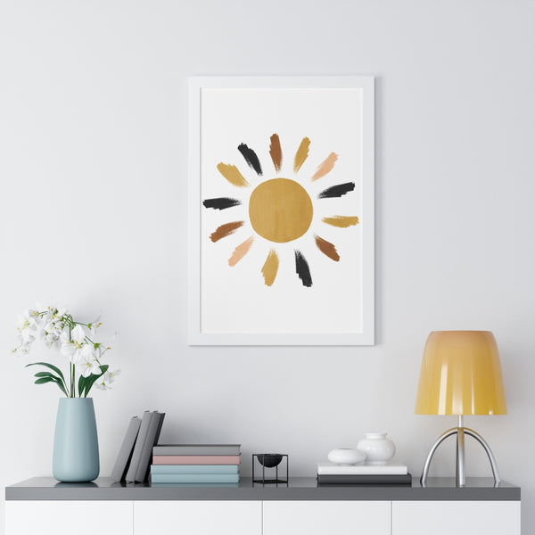 Modern Sunshine Framed Vertical Poster
