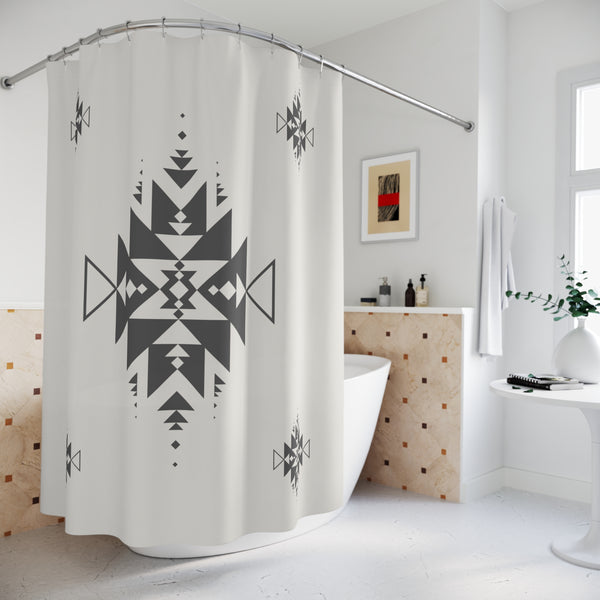 Shower Curtain Sand Dune Print Southwestern Aztec Lightweight Shower Curtain, Polyester - Dakoda Goods & Co.