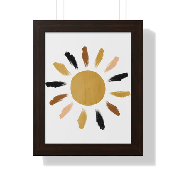 Modern Sunshine Framed Vertical Poster