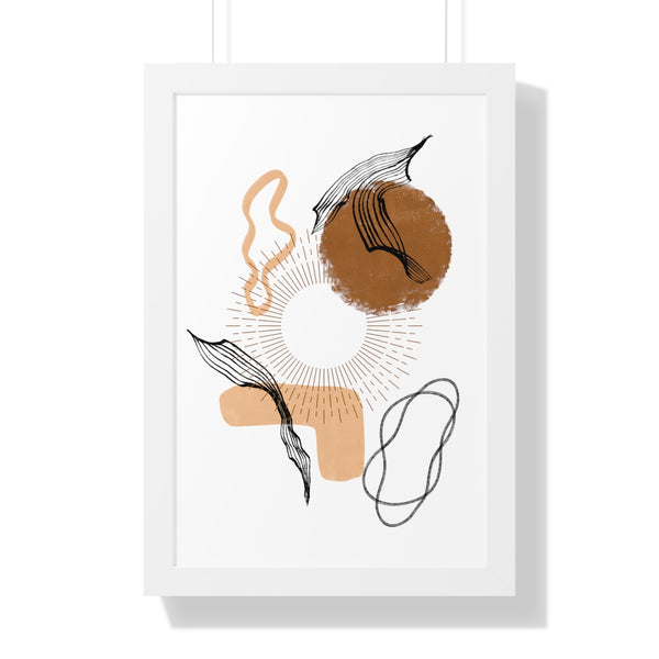 Modern Abstract Framed Vertical Poster