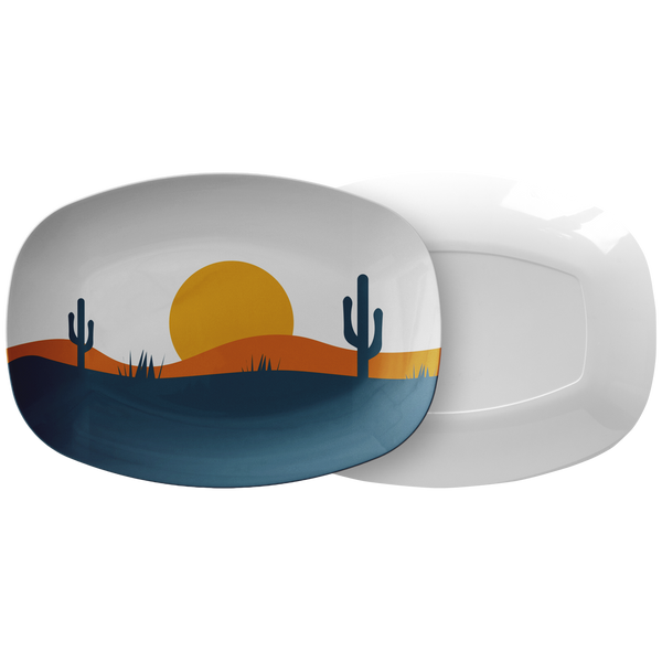 Sunset Desert Plastic Serving Platter