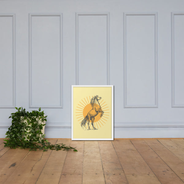 Framed Art, Poster, Sunburst Horse Poster, Wall Decor, Wall Art - Dakoda Goods & Co.