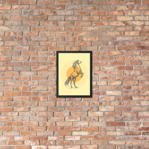 Framed Art, Poster, Sunburst Horse Poster, Wall Decor, Wall Art - Dakoda Goods & Co.