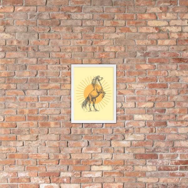 Framed Art, Poster, Sunburst Horse Poster, Wall Decor, Wall Art - Dakoda Goods & Co.