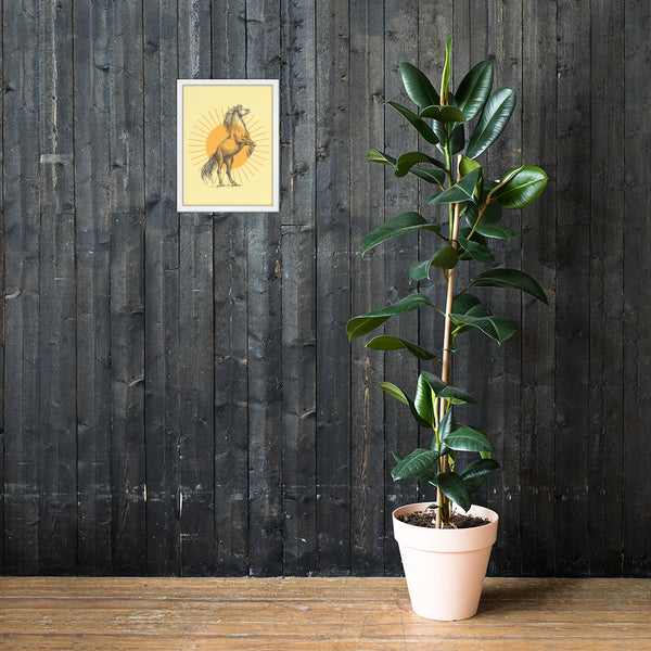 Framed Art, Poster, Sunburst Horse Poster, Wall Decor, Wall Art - Dakoda Goods & Co.