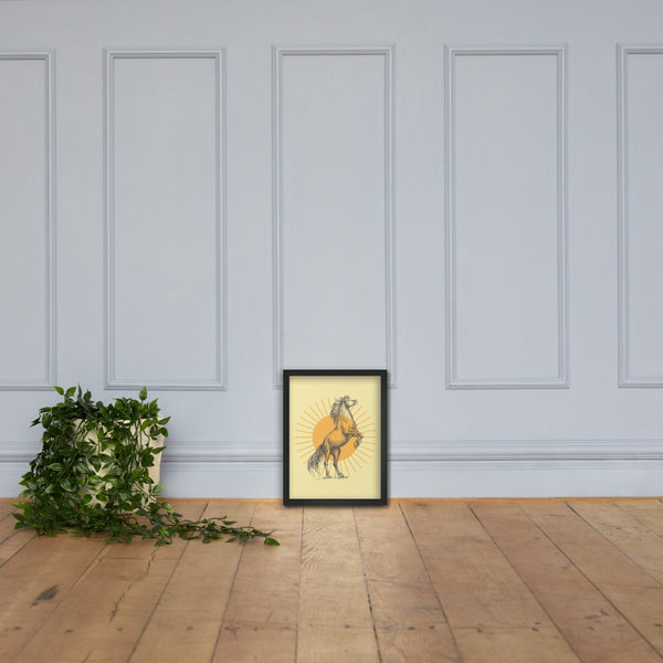 Framed Art, Poster, Sunburst Horse Poster, Wall Decor, Wall Art - Dakoda Goods & Co.