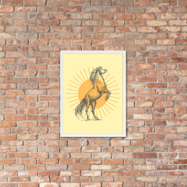 Framed Art, Poster, Sunburst Horse Poster, Wall Decor, Wall Art - Dakoda Goods & Co.