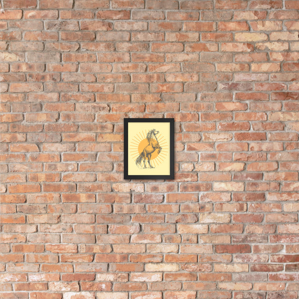 Framed Art, Poster, Sunburst Horse Poster, Wall Decor, Wall Art - Dakoda Goods & Co.