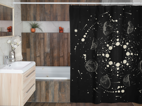 Shower Curtain Celestial Zodiac Bathroom - Dakoda Goods & Co.