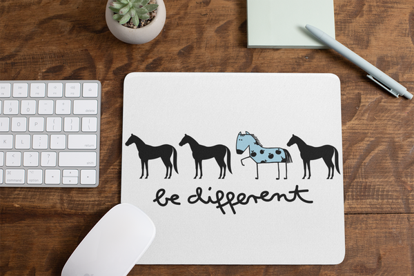 Mouse Pad, Be Different Horses Horizontal - Dakoda Goods & Co.