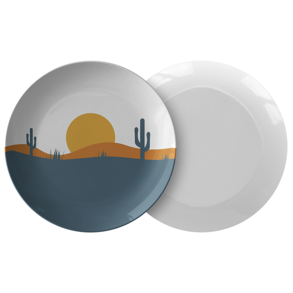 Sunset Desert Plastic Dinner Plate