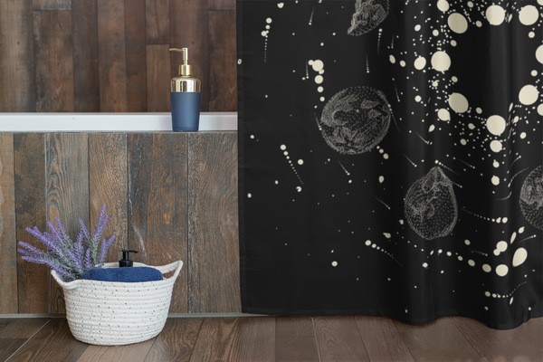 Shower Curtain Celestial Zodiac Bathroom - Dakoda Goods & Co.