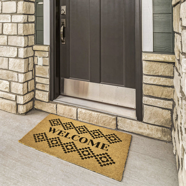 Southwestern Welcome Mat, Heavy Duty Coir Bristle