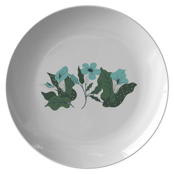Floral Soft Earth Toned Plastic Dinner Plate - Dakoda Goods & Co.