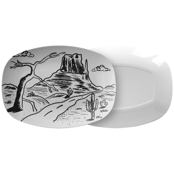 Scenic Desert Plastic Serving Platter