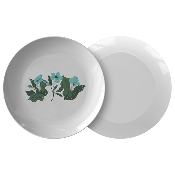 Floral Soft Earth Toned Plastic Dinner Plate - Dakoda Goods & Co.