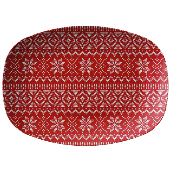 Holiday Christmas Plastic Serving Platter